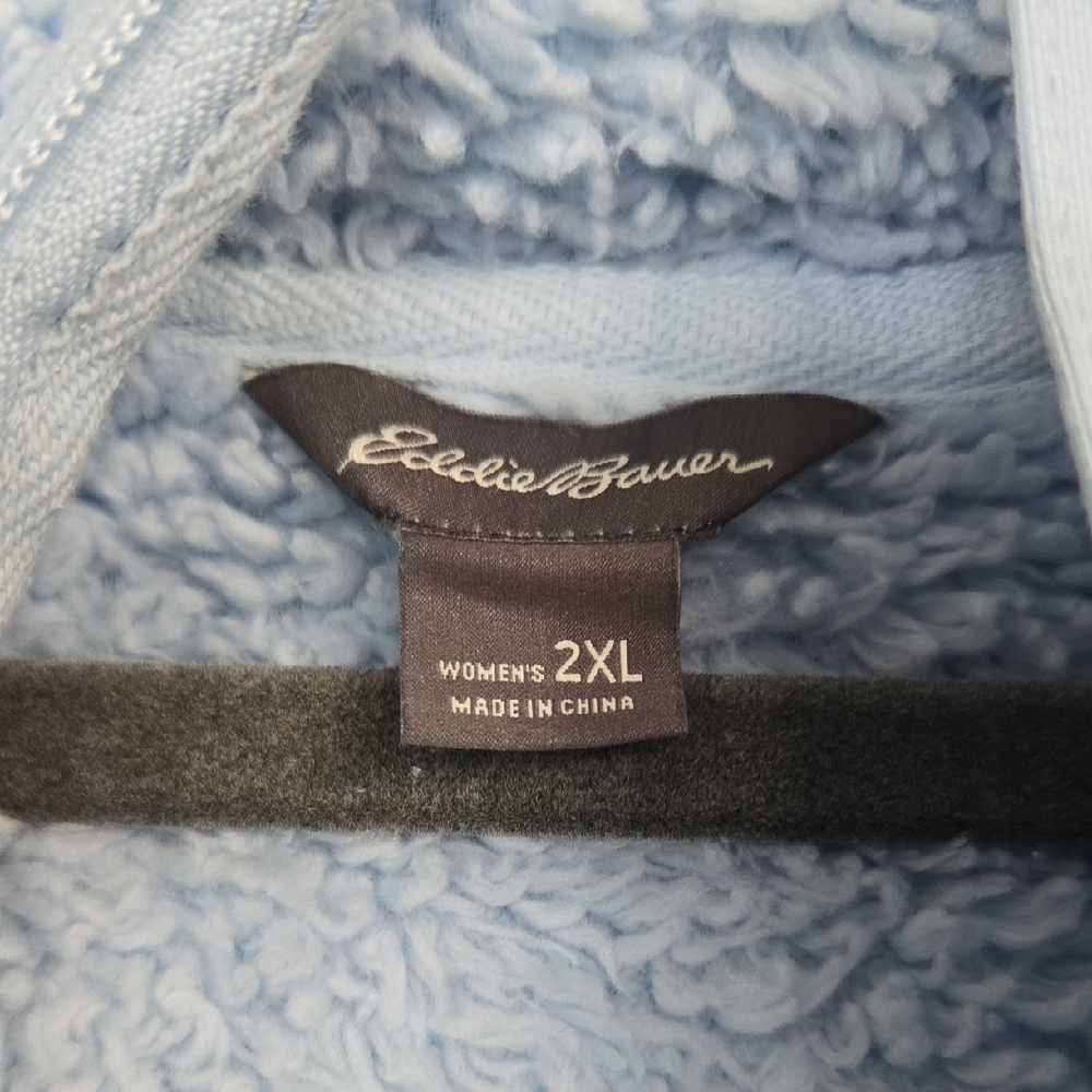 Eddie Bauer Zip Up Sherpa Hoodie Womens 2X - Picture 2 of 6